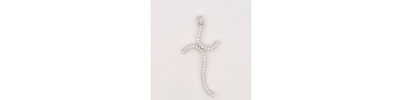 PENDENTE EnricoOro X2084 ORO 750° BIANCO DONNA CROCE