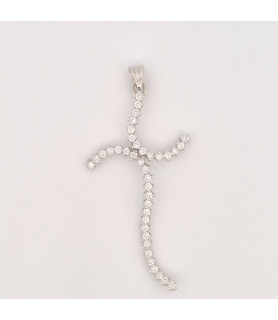 PENDENTE EnricoOro X2084 ORO 750° BIANCO DONNA CROCE