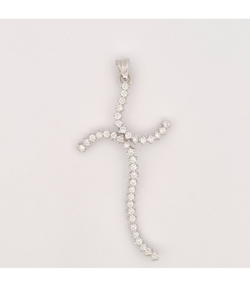 PENDENTE EnricoOro X2084 ORO 750° BIANCO DONNA CROCE