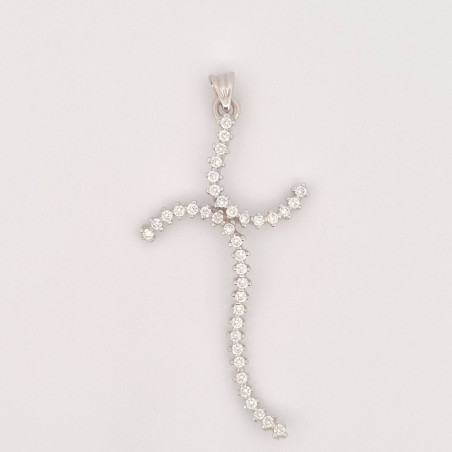 PENDENTE EnricoOro X2084 ORO 750° BIANCO DONNA CROCE