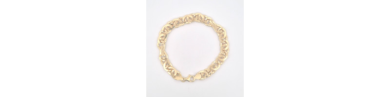 BRACCIALE Onais F25.2028BA ARGENTO GIALLO UOMO CLASSICA LUCIDA 5 + 1 CON INFINITO CM 22/23