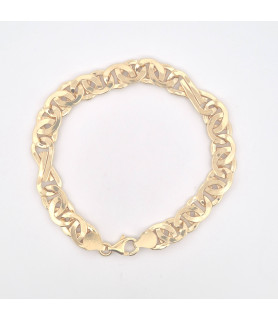 BRACCIALE Onais F25.2028BA ARGENTO GIALLO UOMO CLASSICA LUCIDA 5 + 1 CON INFINITO CM 22/23