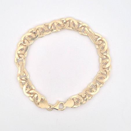 BRACCIALE Onais F25.2028BA ARGENTO GIALLO UOMO CLASSICA LUCIDA 5 + 1 CON INFINITO CM 22/23