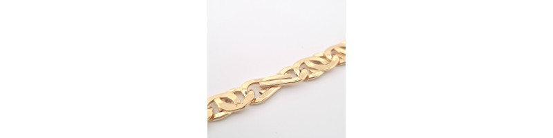BRACCIALE Onais F25.2028BA ARGENTO GIALLO UOMO CLASSICA LUCIDA 5 + 1 CON INFINITO CM 22/23
