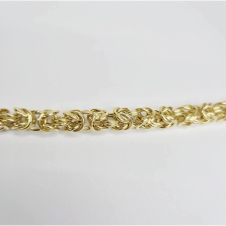 BRACCIALE Onais F24.6824BA ARGENTO GIALLO UOMO MAGLIA BIZANTINA O DEL RE