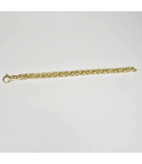 BRACCIALE Onais F24.6824BA ARGENTO GIALLO UOMO MAGLIA BIZANTINA O DEL RE