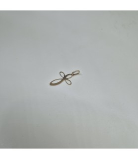PENDENTE CROCE EnricoOro X26.0173 MARTELLATA E LUCIDA ORO GIALLO