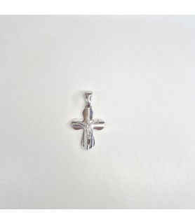 PENDENTE Onais F25.4007PA  CROCE ARGENTO BIANCA CON GESU' SOVRAPPOSTO