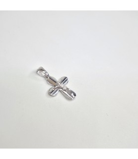PENDENTE Onais F25.4007PA  CROCE ARGENTO BIANCA CON GESU' SOVRAPPOSTO