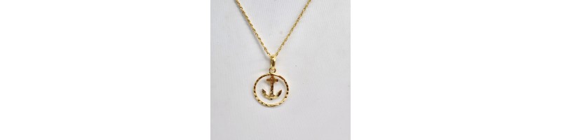 CATENA EnricoOro PENDENTE ANCORA GIALLO UNISEX 18KT