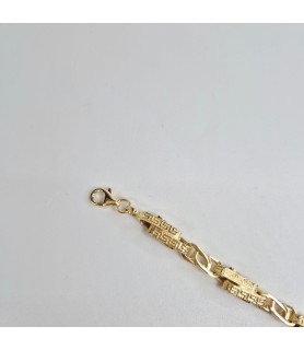 BRACCIALE EnricoOro X26.0519 OCCHIO DI TIGRE E GRECHE 21 CM GIALLO UOMO