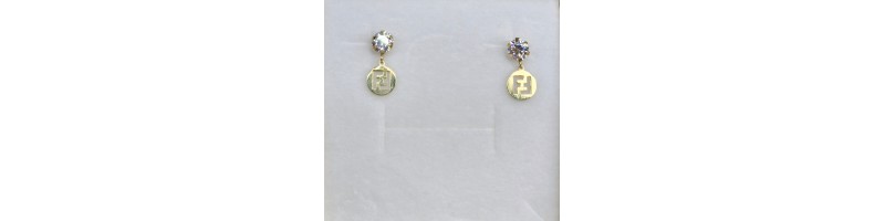 ORECCHINO EnricoOro X24.2765 DOPPIA F PUNTO LUCE GIALLO DONNA
