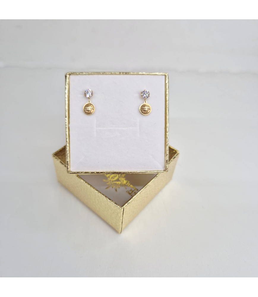 ORECCHINO EnricoOro X25.0328 MEDUSA PUNTO LUCE GIALLO DONNA