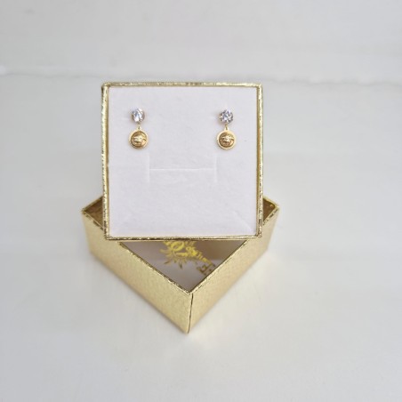 ORECCHINO EnricoOro X25.0328 MEDUSA PUNTO LUCE GIALLO DONNA