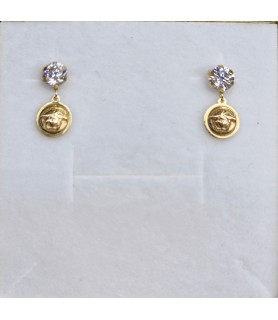 ORECCHINO EnricoOro X25.0328 MEDUSA PUNTO LUCE GIALLO DONNA