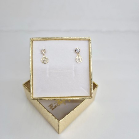 ORECCHINO EnricoOro X24.1933  CON H   PUNTO LUCE GIALLO DONNA