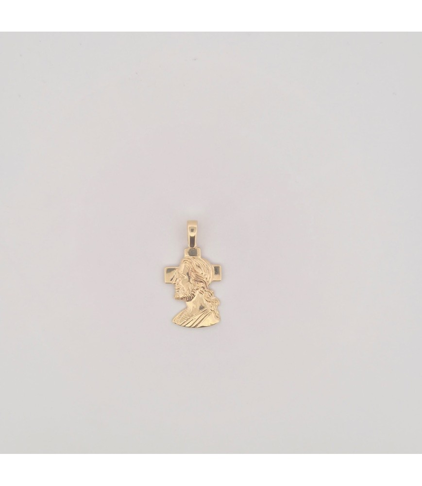 PENDENTE ONAIS F25.3368PA VOLTO DI GESU' E CROCE ARGENTO 925 GIALLO