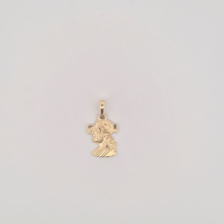 PENDENTE ONAIS F25.3368PA VOLTO DI GESU' E CROCE ARGENTO 925 GIALLO