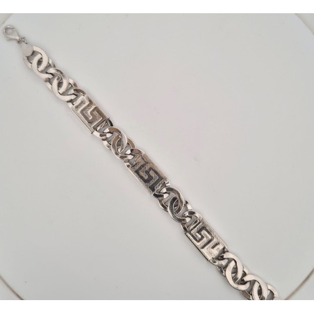 BRACCIALE ONAIS F25.4807BA OCCHIO DI TIGRE E GRECHE ARGENTO 925 BIANCO