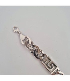 BRACCIALE ONAIS F25.4807BA OCCHIO DI TIGRE E GRECHE ARGENTO 925 BIANCO