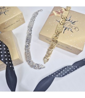 BRACCIALE ONAIS F24.4393BA OCCHIO DI TIGRE E GRECHE ARGENTO 925 GIALLO