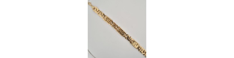BRACCIALE ONAIS F24.4393BA OCCHIO DI TIGRE E GRECHE ARGENTO 925 GIALLO