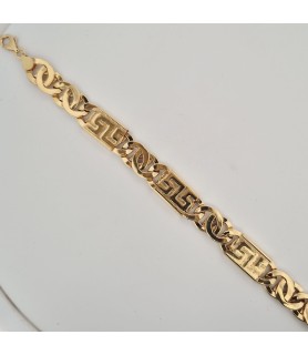 BRACCIALE ONAIS F24.4393BA OCCHIO DI TIGRE E GRECHE ARGENTO 925 GIALLO