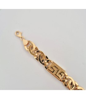 BRACCIALE ONAIS F24.4393BA OCCHIO DI TIGRE E GRECHE ARGENTO 925 GIALLO