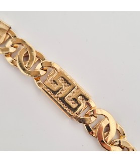 BRACCIALE ONAIS F24.4393BA OCCHIO DI TIGRE E GRECHE ARGENTO 925 GIALLO