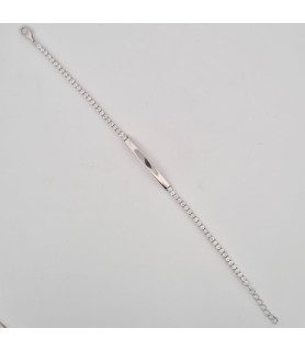 bracciale onais F26.0956  tennis zirconi e placchetta personalizzabile argento 925 bianco