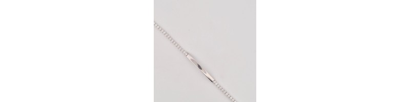 bracciale onais F26.0956  tennis zirconi e placchetta personalizzabile argento 925 bianco