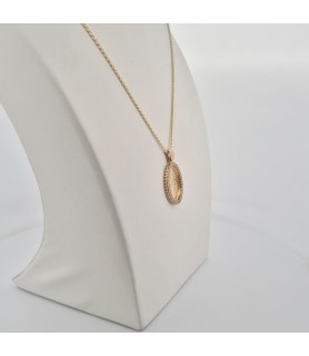 Catena Onais corda 50 cm e pendente madonnina miracolosa zirconata argento 925 giallo