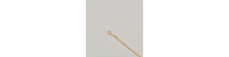 Completo Enricooro catena groumette pendente corona zirconio e bracciale groumette giallo 18kt
