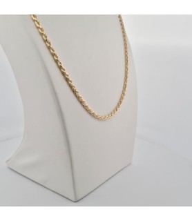 Catena Onais 60 cm e pendente luna elettroformata argento giallo