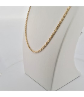 Catena Onais 60 cm e pendente luna elettroformata argento giallo