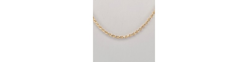 Catena Onais 60 cm e pendente luna elettroformata argento giallo