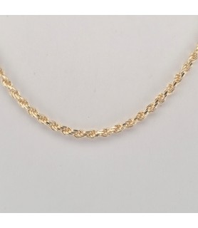 Catena Onais 60 cm e pendente luna elettroformata argento giallo