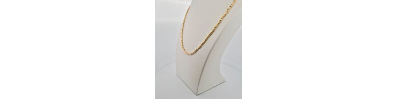 Catena Onais milleluci 40/46 cm pendente corona elettroformato argento 925 giallo