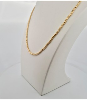 Catena Onais milleluci 40/46 cm pendente corona elettroformato argento 925 giallo