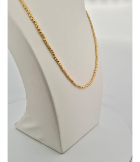 Catena Onais milleluci 40/46 cm pendente corona elettroformato argento 925 giallo