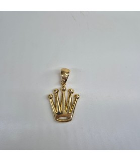 Catena Onais milleluci 40/46 cm pendente corona elettroformato argento 925 giallo
