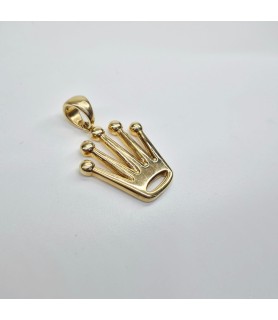 Catena Onais milleluci 40/46 cm pendente corona elettroformato argento 925 giallo