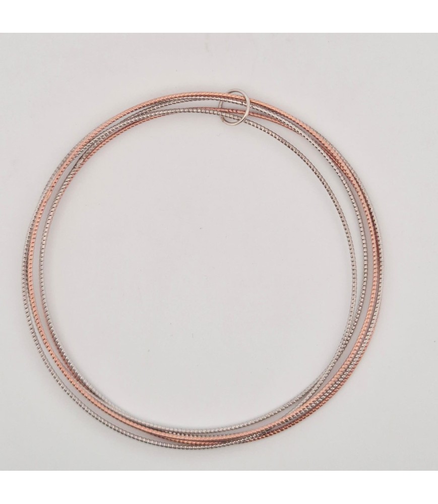 Bracciale Onais F20.01279 filo rigido argento bianco e rosè donna