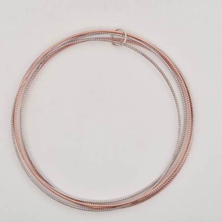 Bracciale Onais F20.01279 filo rigido argento bianco e rosè donna