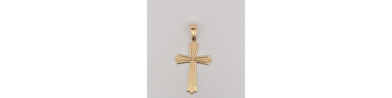 Catena Onais occhio di tigre greche e croce classica argento giallo