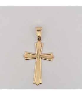 Catena Onais occhio di tigre greche e croce classica argento giallo