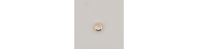 Pendente Enricooro X25.1446 punto luce con zircone giallo