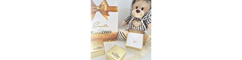 Promo Enricooro catena e pendente punto luce con box evento e peluche omaggio