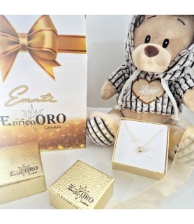 Promo Enricooro catena e pendente punto luce con box evento e peluche omaggio