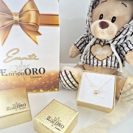 Promo Enricooro catena e pendente punto luce con box evento e peluche omaggio